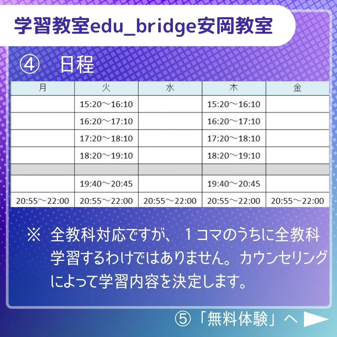 2024年度　学習教室edu_bridgeの取組概要です。