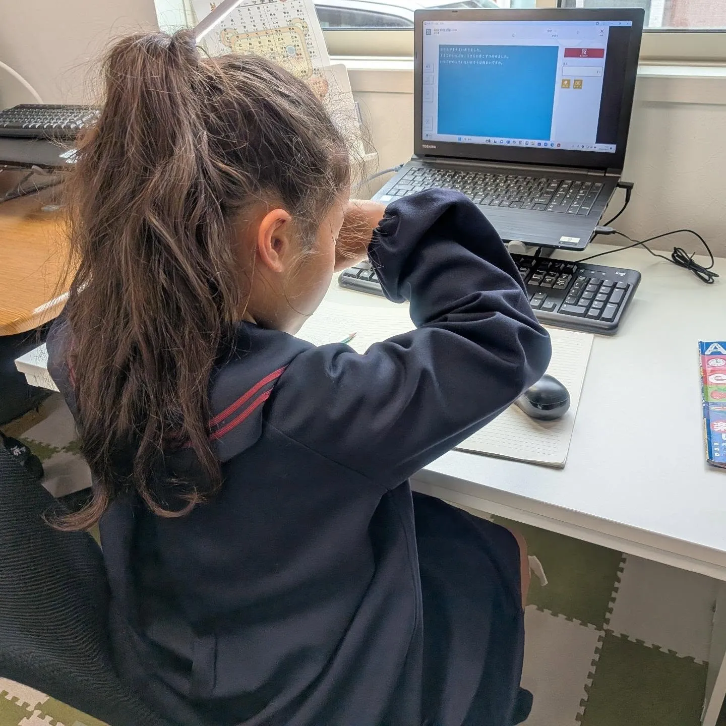 今日は安岡小の参観日！