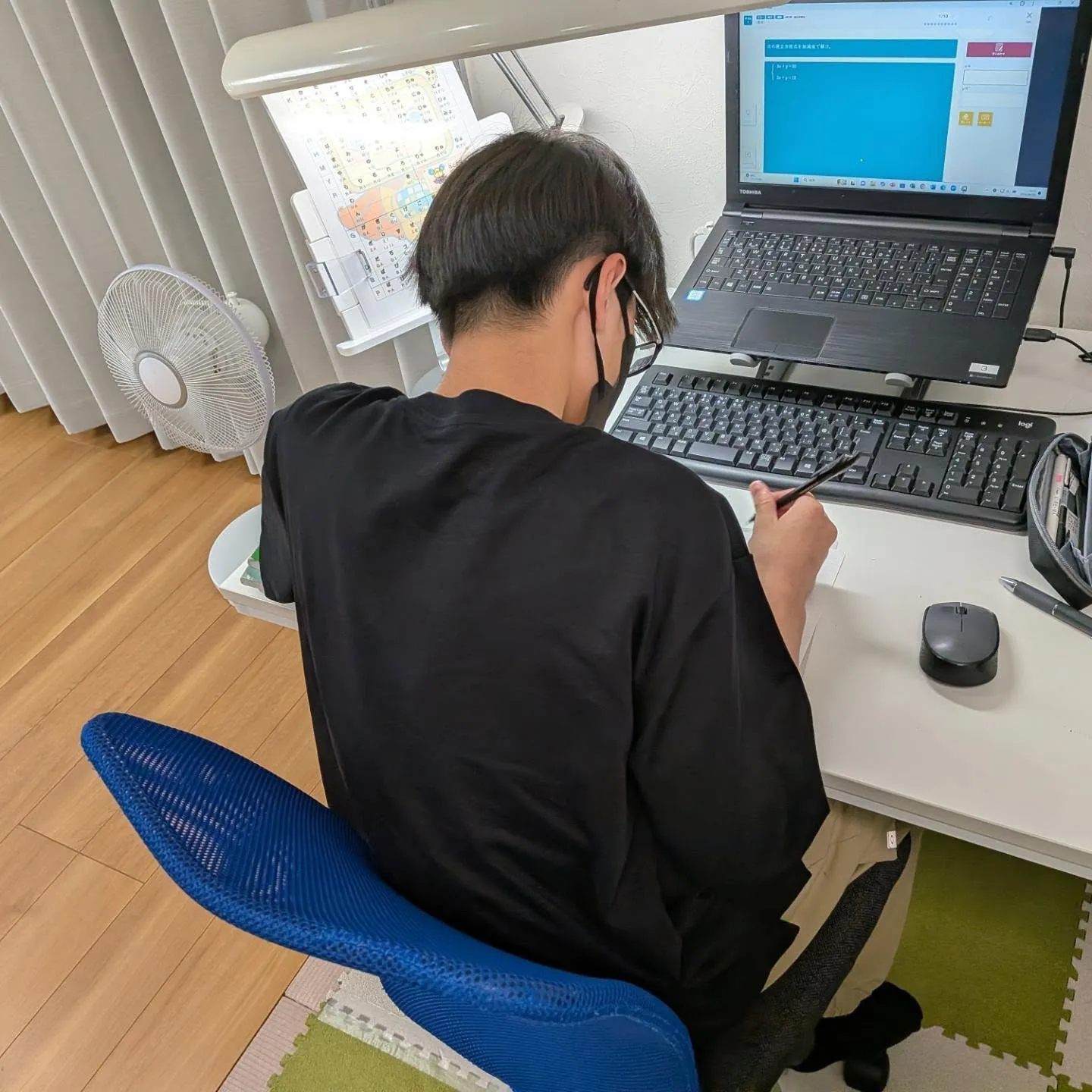 昼からは…やすらガーデン自主学習会　＆　振り替え授業