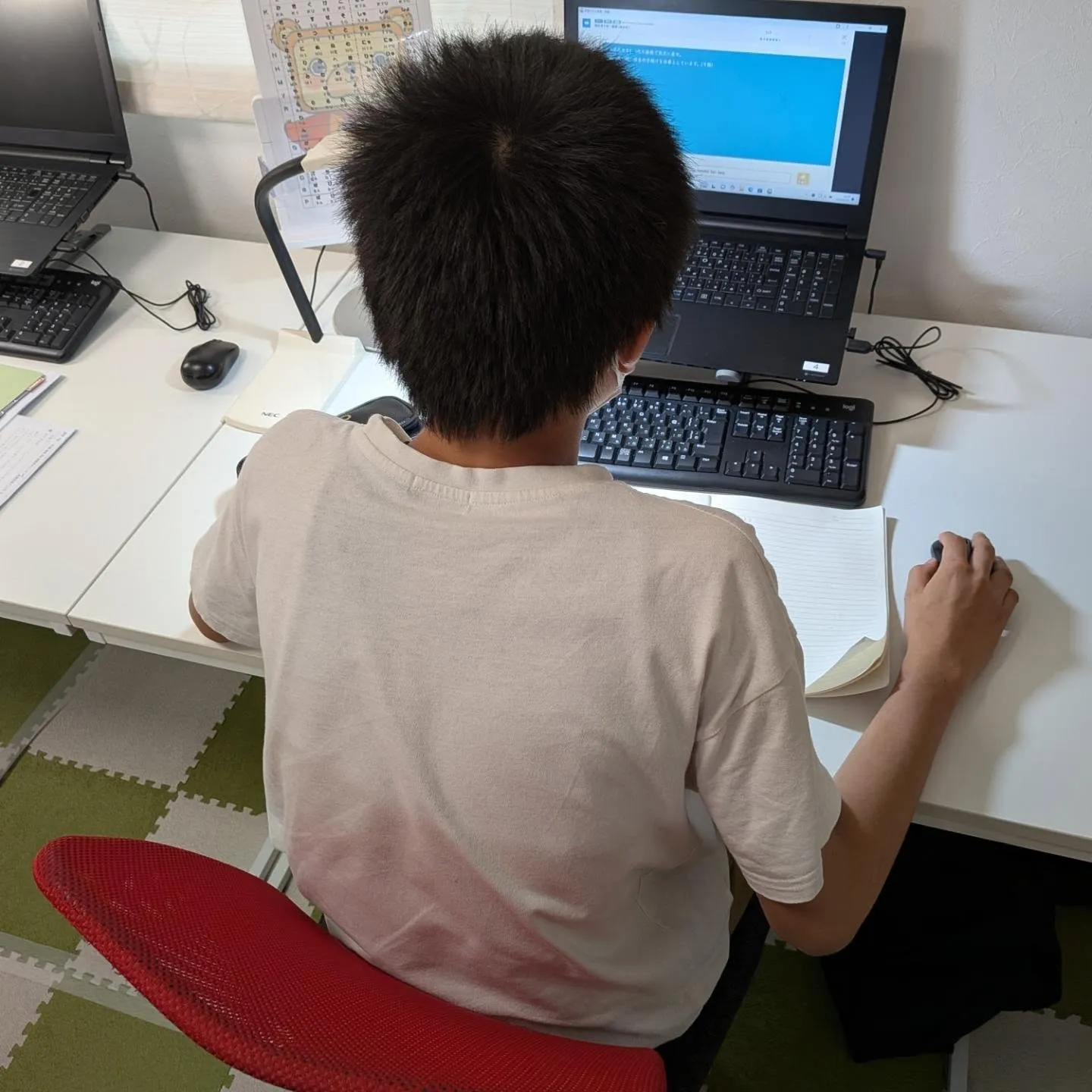 昼からは…やすらガーデン自主学習会　＆　振り替え授業