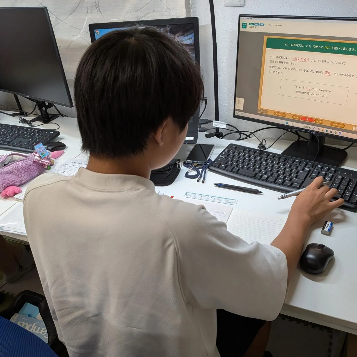 引き続き、期末テストの解き直しを丁寧に…